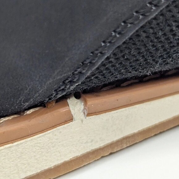 NEW! Mens Sz 12 ZANZARA Black Leather Canvas Lace Up BLAZE Oxfords Shoes - Picture 7 of 9